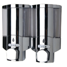 High Quality 400ml * 2 Chrome Plastic Public Soap Dispenser